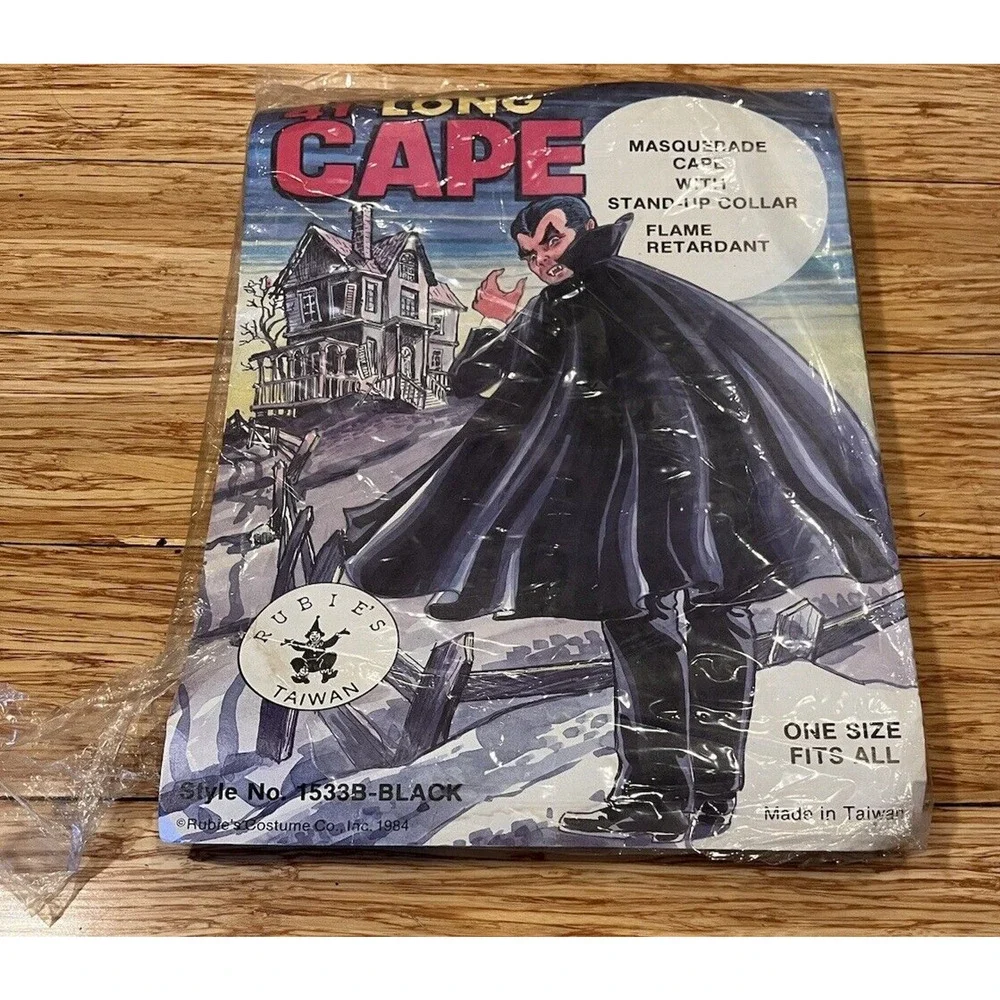 RARE Vintage Rubie's Full Length Cape (41 in.) - NOS Vampire Halloween Costume